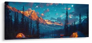 Tablou - Camping în munți (120x50 cm)