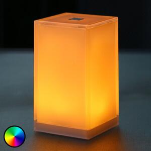 Smart&Green Lampă de masă portabilă Cub, controlabilă prin aplicație, RGBW, reglabil, Alb, Plastic, Modern