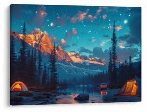 Tablou - Camping în munți (70x50 cm)