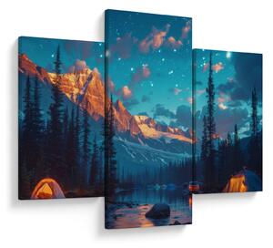 Tablou - Camping în munți (90x60 cm)