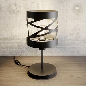SIGMA Lampă de masă Modul Frez cu abajur model Ø17,5cm negru, Negru, Camera de zi / sufragerie, Metal, Modern