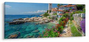Tablou - Sat pitoresc de coastă (120x50 cm)