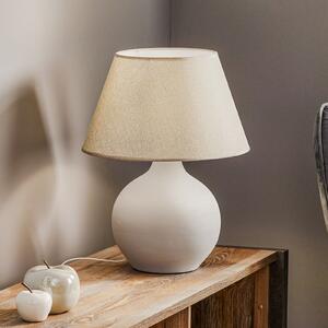 ONLI Lampa de masă Sfera, înălțime 53 cm, ciment/gri, Gri, Camera de zi / sufragerie, Țesătură / Textil