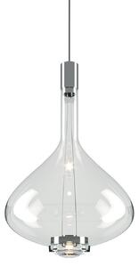 Lustră Pendul Lodes, reglabil, Transparent, Camera de zi, Sticlă