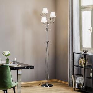 ONLI Lampadar Jacqueline, 3 becuri, alb, Metalic, Camera de zi / sufragerie, Metal