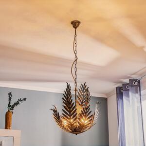 ONLI Lampă suspendată Felce ca ferigă din bronz, reglabil, Bronz / Alamă Veche, Camera de zi / sufragerie, Metal