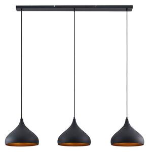 Lustră Pendul Lindby, Elamira, reglabil, Negru, Camera de zi, Metal, Modern