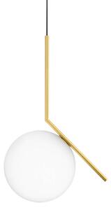 Lustră Pendul FLOS, IC S2, reglabil, Auriu / Alamă, Camera de zi, Metal, Design