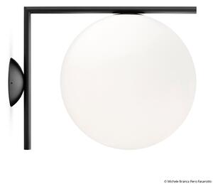 Lampă de perete FLOS, IC C/W2, reglabil, Negru, Camera de zi, Sticlă, Design