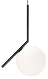 Lustră Pendul FLOS, IC S1, reglabil, Negru, Camera de zi, Sticlă, Design
