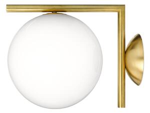 Lampă de perete FLOS, IC C/W1, reglabil, Auriu / Alamă, Camera de zi, Sticlă, Design