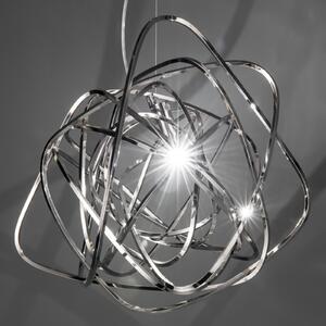Terzani Doodle - lucrare manuală cu LED suspendat, Gri, Camera de zi / sufragerie, Metal, Design