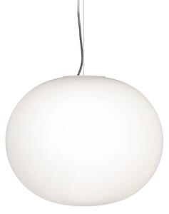 Lustră Pendul FLOS, GLO-BALL, reglabil, Alb, Camera de zi, Sticlă, Design