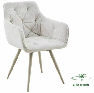 Scaun de dining pivotant MORIX, bej deschis/ casmir LEO 23