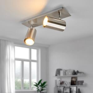 Trio Lighting Spot tavan halogen Dora, 2 becuri, reglabil, Gri, Camera de zi / sufragerie, Metal, Modern