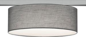 Trio Lighting plafonieră bifazică DUOline 763902 2xE27, gri, reglabil, Gri, Camera de zi / sufragerie, Țesătură / Textil, Modern