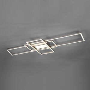 Trio Lighting Plafonieră LED Irvine 3.000-6.500 K, nichel mat, reglabil, Gri, Camera de zi / sufragerie, Metal, Modern