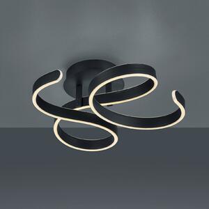 Trio Lighting Plafonieră LED Francis, antracit, reglabil, Negru, Camera de zi / sufragerie, Metal, Modern
