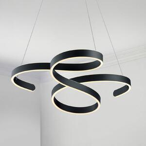 Trio Lighting Lampă pendul LED Francis, antracit, reglabil, Negru, Camera de zi / sufragerie, Metal, Modern