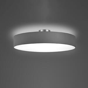Trio Lighting Plafonieră pentru hotel, nichel mat/gri, Ø 65 cm, reglabil, Gri, Hol, Țesătură / Textil, Modern