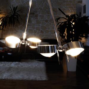 Top Light Plafonieră PUK CEILING, 4 becuri crom, reglabil, Gri, Camera de zi / sufragerie, Metal, Design