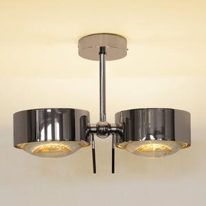 Top Light Plafonieră Puk Sides crom 10 cm 2 becuri G9, reglabil, Gri, Camera de zi / sufragerie, Metal, Design