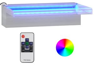 Deversor de cascadă cu LED-uri RGB, 30 cm, oțel inoxidabil