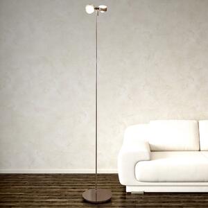Top Light Lampă de podea flexibilă PUK FLOOR, crom mat, 2 becuri., Gri, Camera de zi / sufragerie, Metal, Design