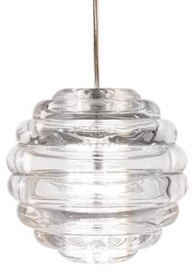 Lustră Pendul Tom Dixon, Press Sphere, reglabil, Transparent, Camera de zi, Sticlă, Design