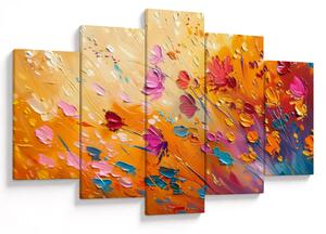 Tablou - Pictură flori colorate (150x105 cm)