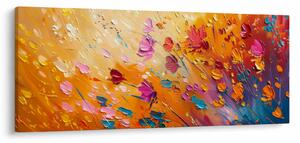 Tablou - Pictură flori colorate (120x50 cm)