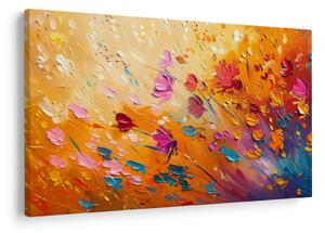 Tablou - Pictură flori colorate (90x60 cm)
