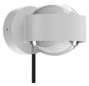 Top Light Puk Mini Wall+, G9, lentile transparente, alb mat/cromo, reglabil, Alb, Camera de zi / sufragerie, Metal, Design