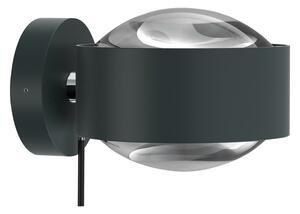 Top Light Puk Maxx Wall+ LED, lentile transparente, antracit/cromatic, reglabil, Negru, Camera de zi / sufragerie, Metal, Design