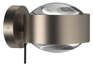 Top Light Puk Maxx Wall+ LED, lentile transparente, nichel mat, reglabil, Gri, Camera de zi / sufragerie, Metal, Design