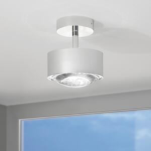 Top Light Puk Maxx Turn LED spot cu lentilă transparentă 1fl alb mat, reglabil, Alb, Camera de zi / sufragerie, Metal, Design