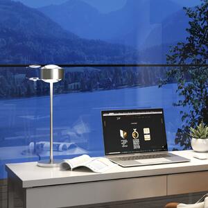 Top Light Puk Maxx Eye Table LED 37cm cu lentilă mată, crom mat, reglabil, Metalic, Camera de zi / sufragerie, Metal, Design
