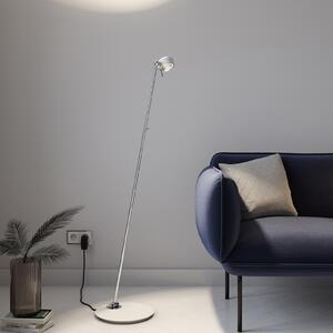 Top Light Puk Mini Floor Single LED mat/clear, alb, reglabil, Metalic, Camera de zi / sufragerie, Metal, Design, Lumină de lectură