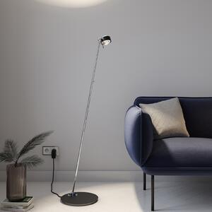 Top Light Puk Mini Floor Single LED mat/negru, negru, reglabil, Metalic, Camera de zi / sufragerie, Metal, Design, Lumină de lectură