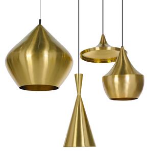 Tom Dixon Beat Tall lampă pendul LED, alamă, reglabil, Auriu / Alamă, Camera de zi / sufragerie, Metal, Design