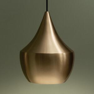 Tom Dixon Beat Fat lampă pendul LED, alamă, reglabil, Auriu / Alamă, Camera de zi / sufragerie, Metal, Design