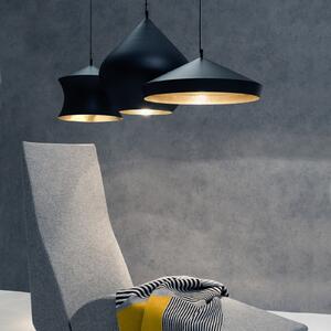 Tom Dixon Beat Flat lampă pendul LED, reglabil, Negru, Camera de zi / sufragerie, Metal, Design