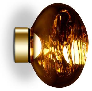 Tom Dixon Aplică de perete LED Melt Surface Mini, 30 cm, auriu, reglabil, Auriu / Alamă, Camera de zi / sufragerie, Plastic, Design