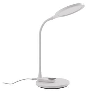 Lampă de masă Lindby, Valtaria, reglabil, Alb, Studiu / Birou, Plastic, Modern