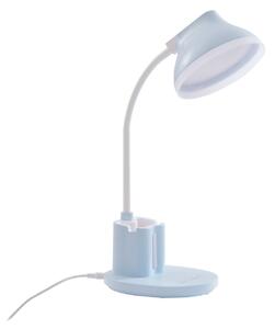 Lampă de masă Lindby, Zephyra, reglabil, Albastru, Studiu / Birou, Plastic, Modern