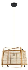 Lustră Pendul Lindby, Liriana, reglabil, Lemn, Camera de zi, Bamboo, Casă de țară / Rustic