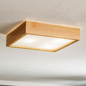 TEMAR LIGHTING Plafonieră Quatro DR cu ramă de lemn, 38,5cm, reglabil, Lemn, Camera de zi / sufragerie, Lemn, Modern