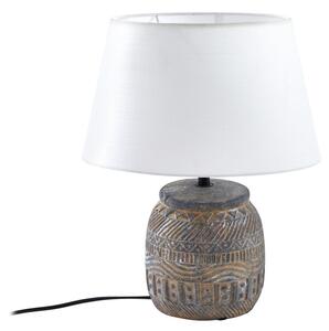 Lampă de masă Lindby, Aelith, Gri, Camera de zi, Țesătură / Textil, Casă de țară / Rustic