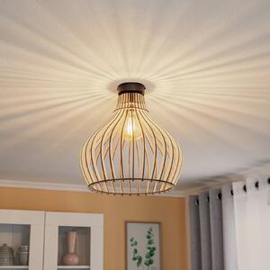 TEMAR LIGHTING Plachetă Barrel cu abajur din lemn, reglabil, Lemn, Camera de zi / sufragerie, Lemn, Casă de țară / Rustic