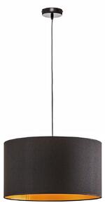 Lustră Pendul Euluna, Roller, reglabil, Negru, Camera de zi, Țesătură / Textil, Modern